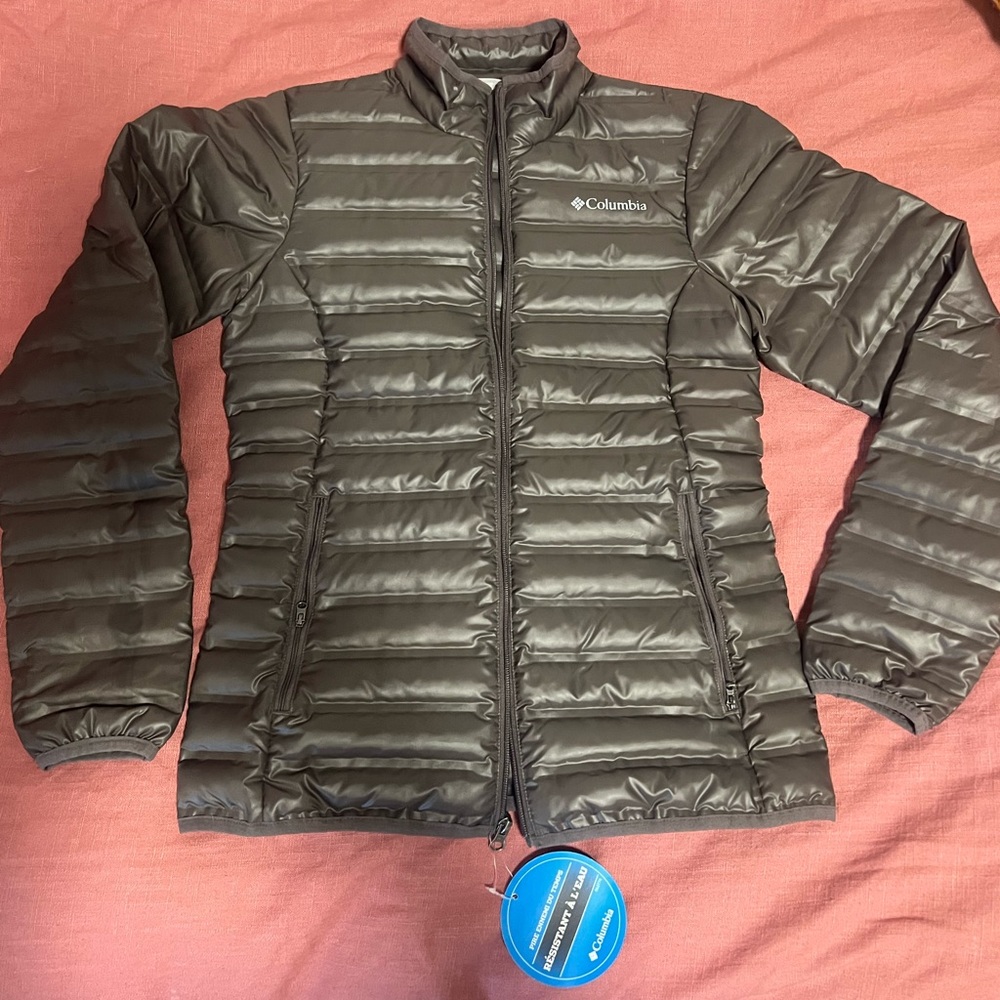 Columbia Women's Silver Falls Full Zip Puffer Jacket NWT Size S Grey